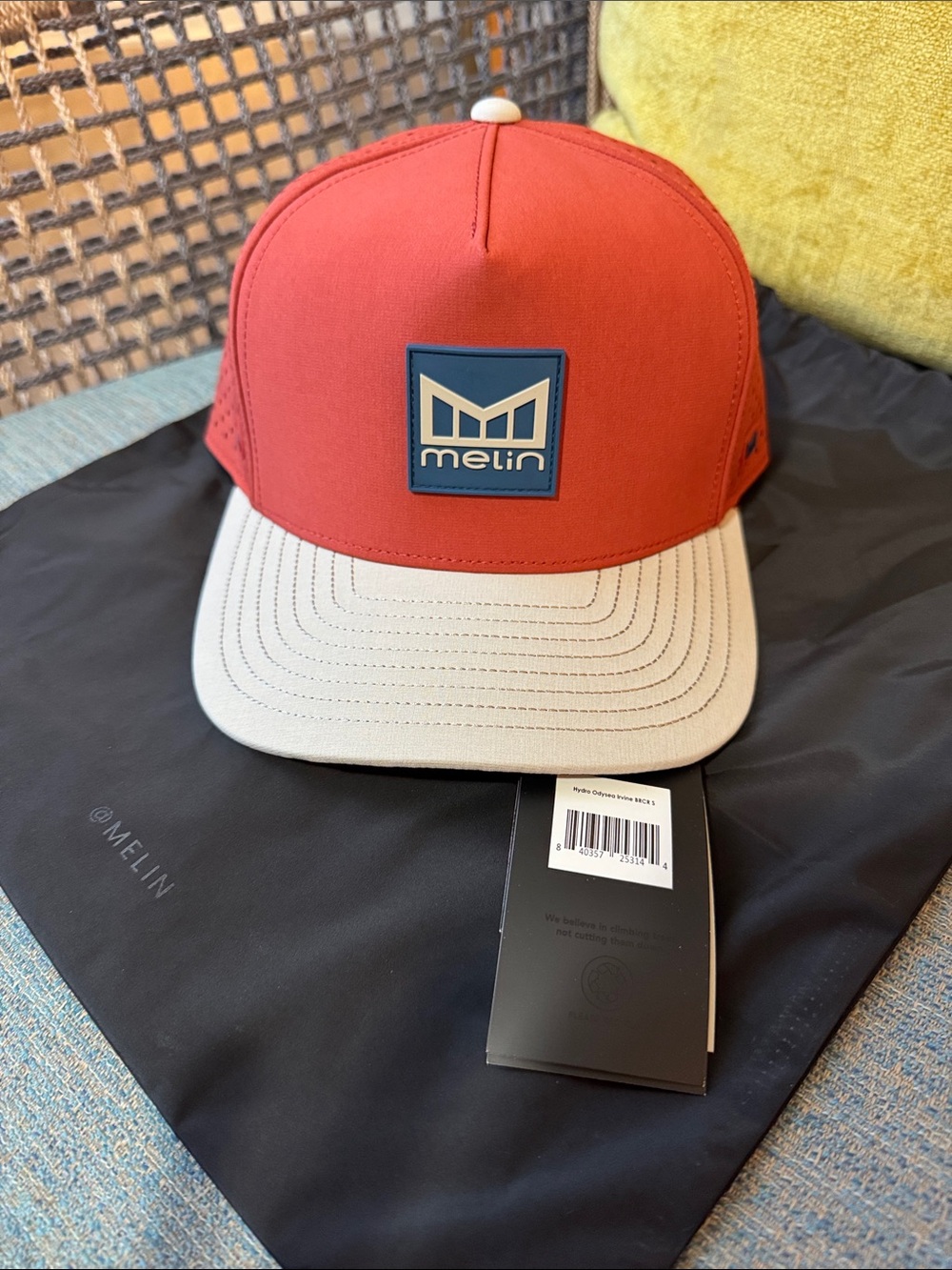 Melin Brand **CEL EXCLUSIVE IRVINE**  Two-Tone Red and Cream Snapback Hat